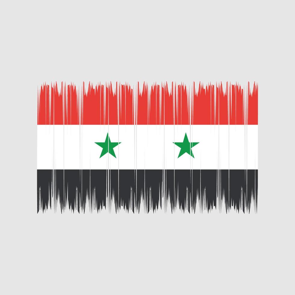 cepillo de bandera siria. bandera nacional vector