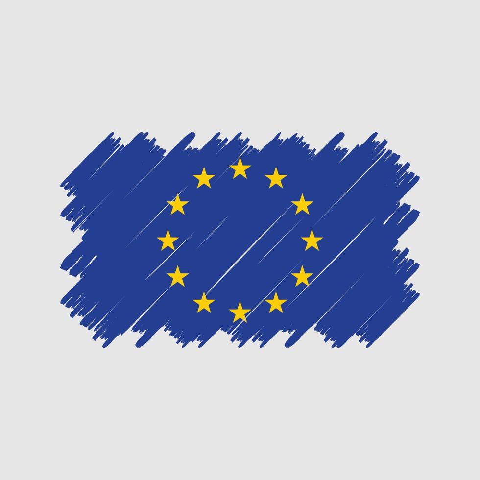 European Flag Brush Vector. National Flag vector