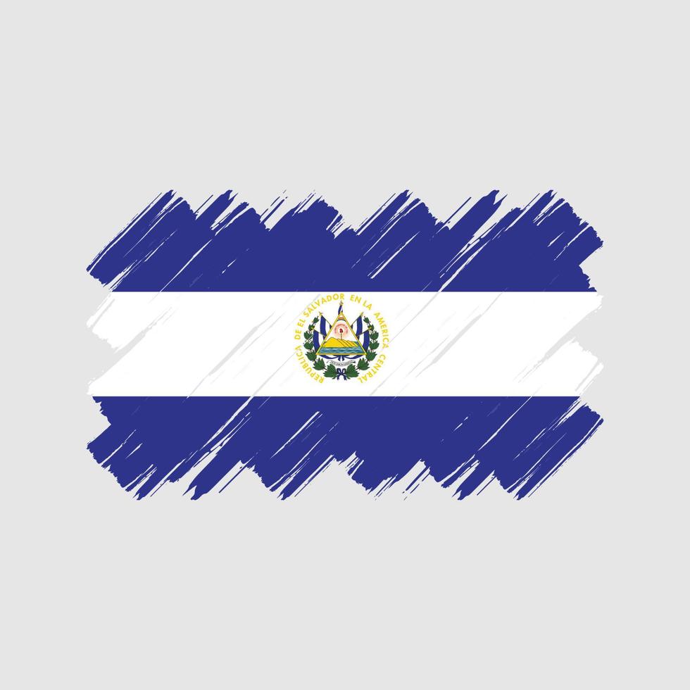 trazos de pincel de la bandera de el salvador. bandera nacional vector