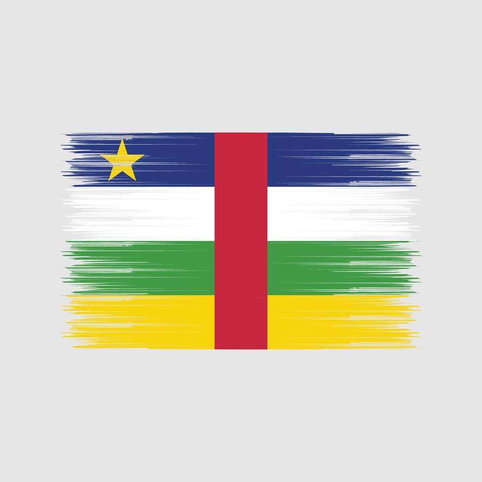 pincel de bandera centroafricana. bandera nacional vector
