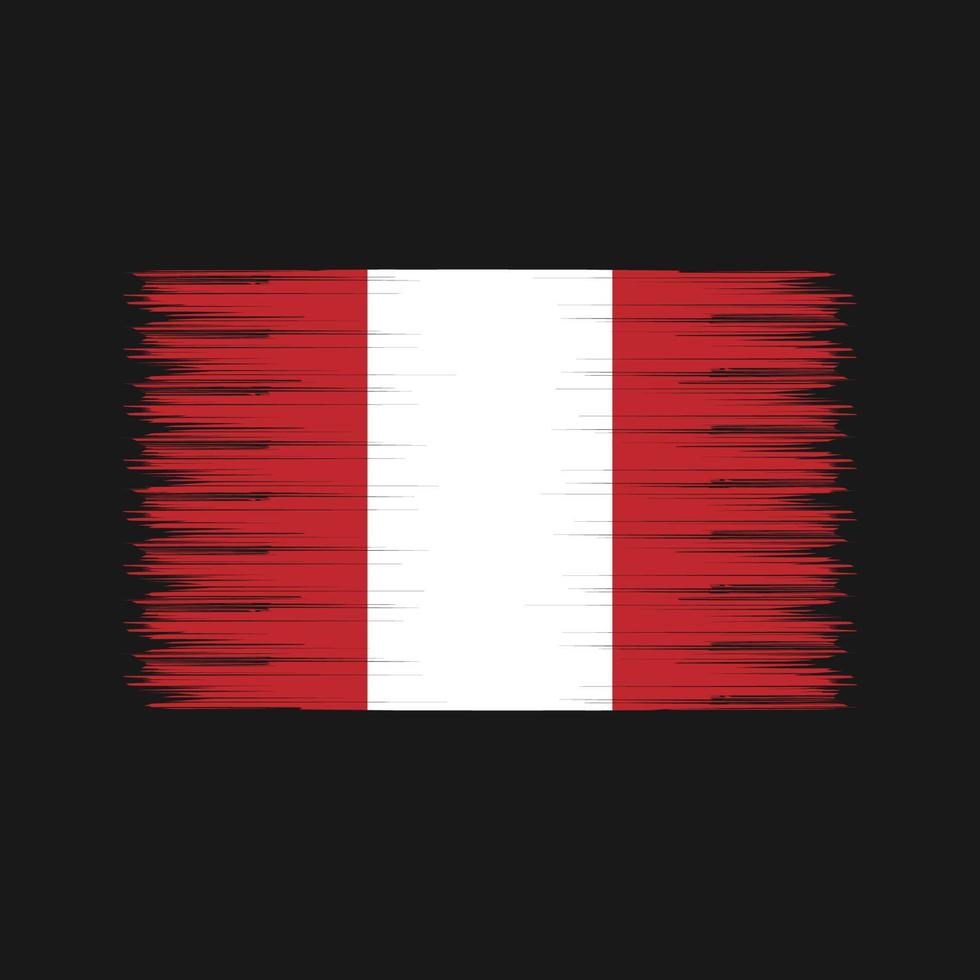 Peru Flag Brush. National Flag vector