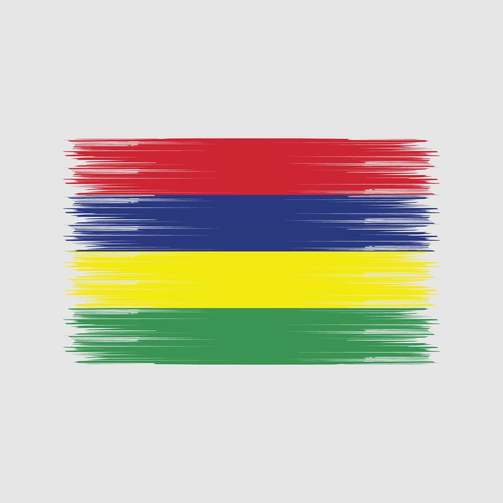 Mauritius Flag Brush. National Flag vector