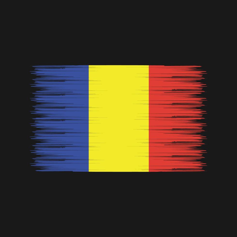 cepillo de bandera de rumania. bandera nacional vector