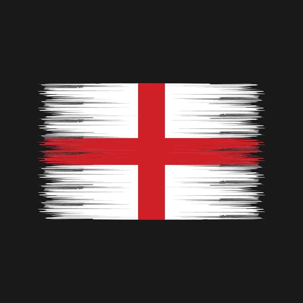 cepillo de bandera de inglaterra. bandera nacional vector