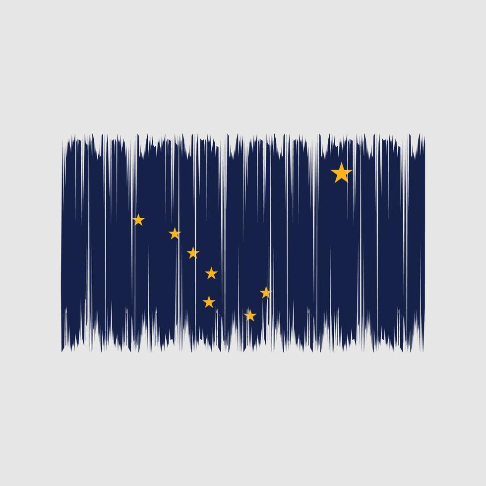 Alaska Flag Brush. National Flag vector