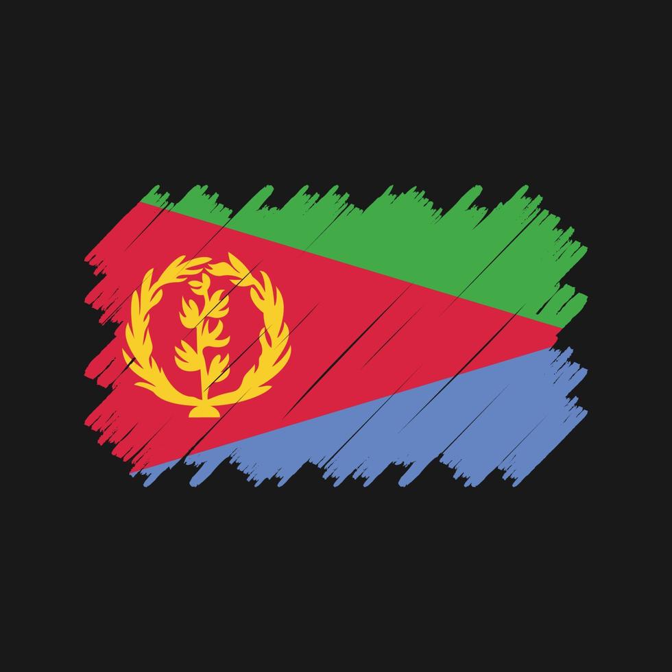 vector de pincel de bandera de eritrea. bandera nacional