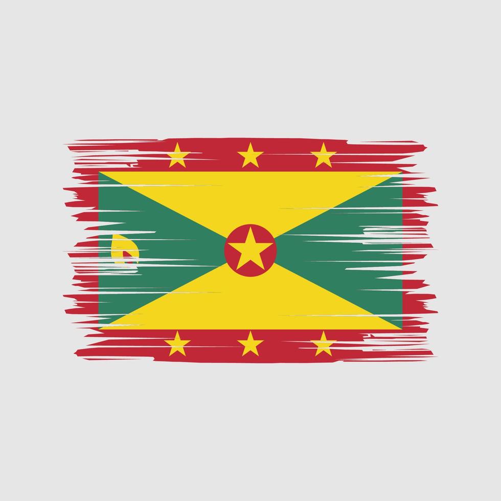 trazos de pincel de bandera de granada. bandera nacional vector