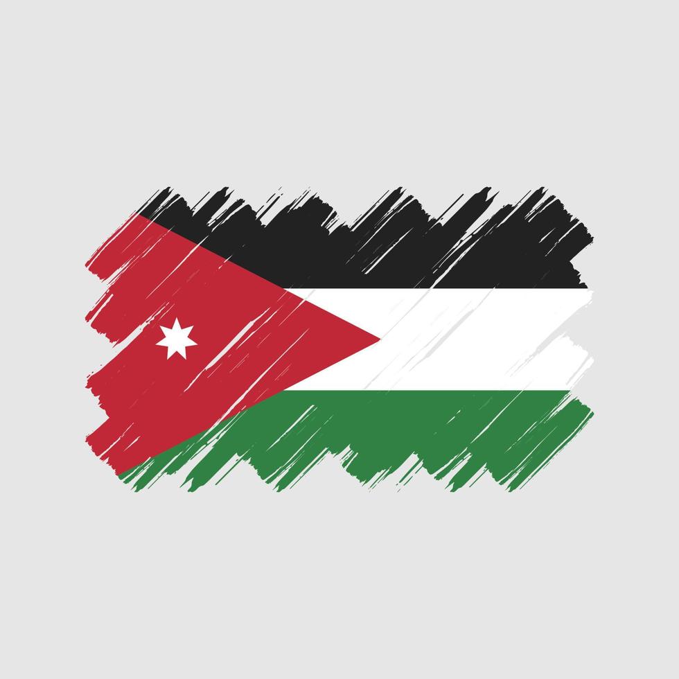 Jordan Flag Brush Strokes. National Flag vector