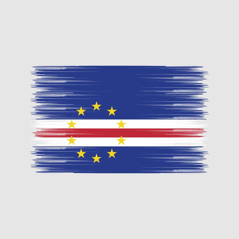 pincel de bandera de cabo verde. bandera nacional vector