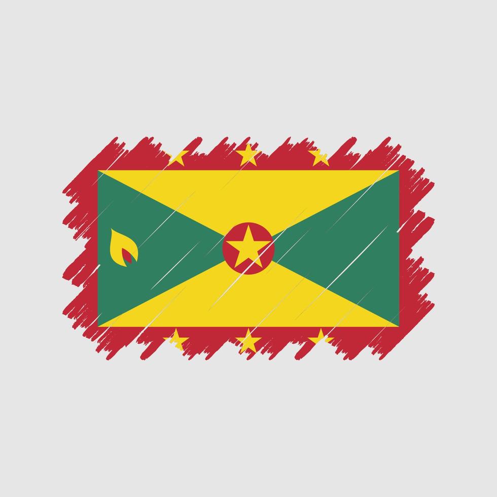 Grenada Flag Brush Vector. National Flag vector