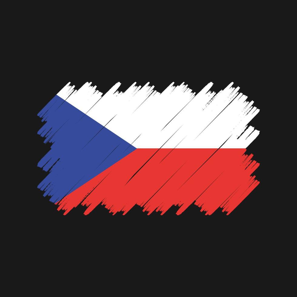 Czech Republic Flag Brush Vector. National Flag vector