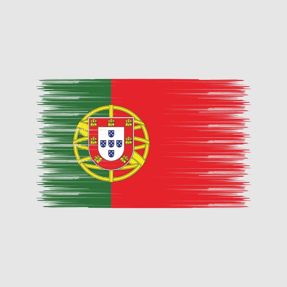 Portugal Flag Brush. National Flag vector