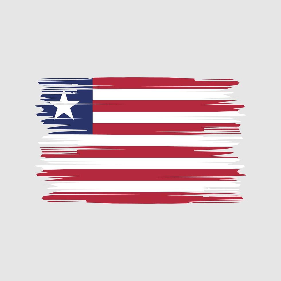 Liberia Flag Brush Strokes. National Flag vector