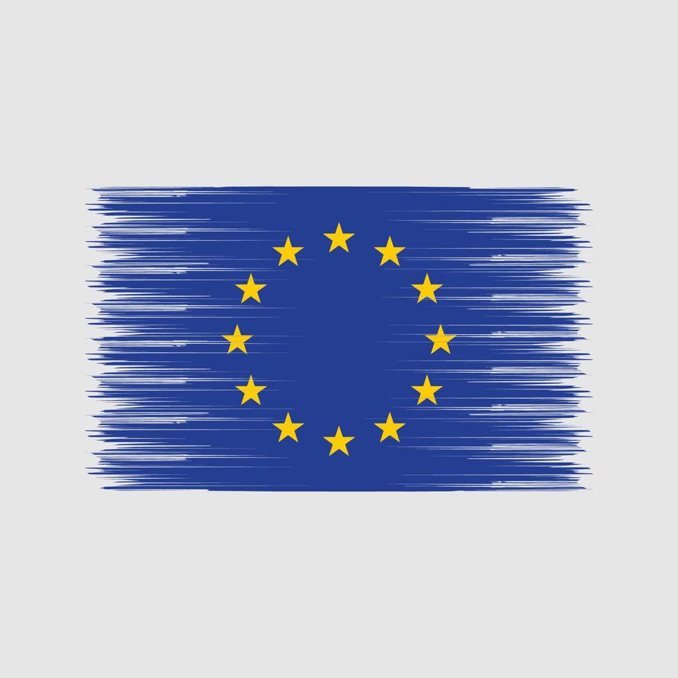 cepillo de bandera europea. bandera nacional vector