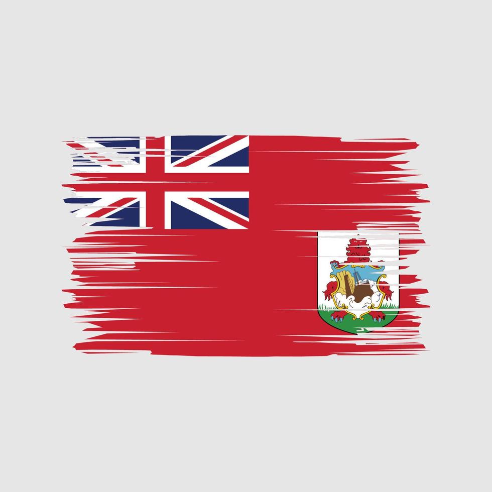 trazos de pincel de la bandera de Bermudas. bandera nacional vector