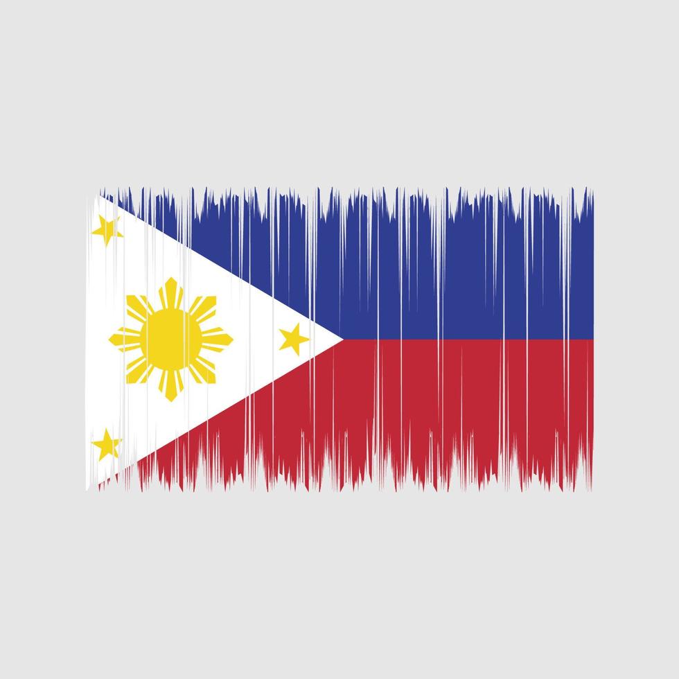 Philippines Flag Brush. National Flag vector