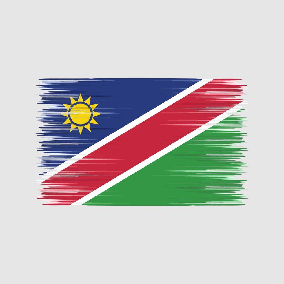 cepillo de bandera de namibia. bandera nacional vector