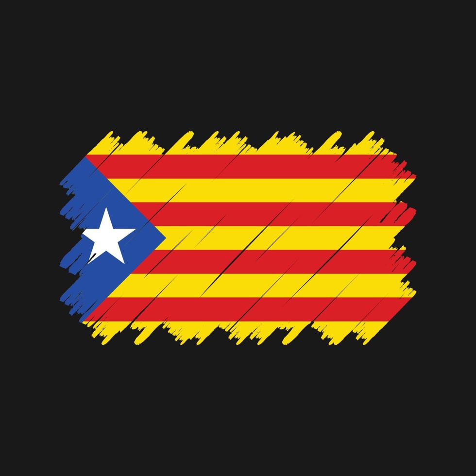 Catalonia Flag Brush Vector. National Flag vector