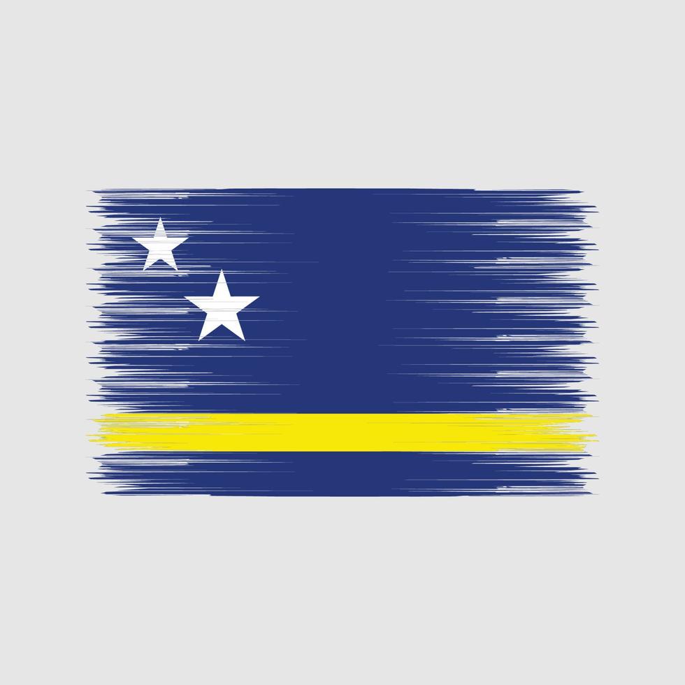 cepillo de bandera de curazao. bandera nacional vector