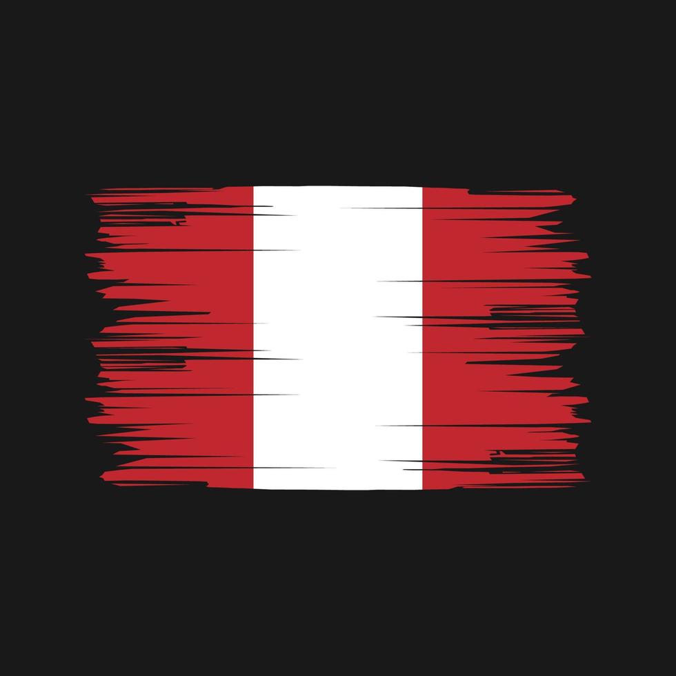 Peru Flag Brush Strokes. National Flag vector