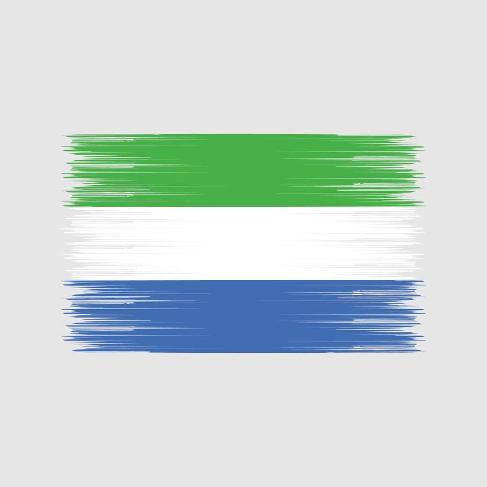 pincel de bandera de sierra leona. bandera nacional vector