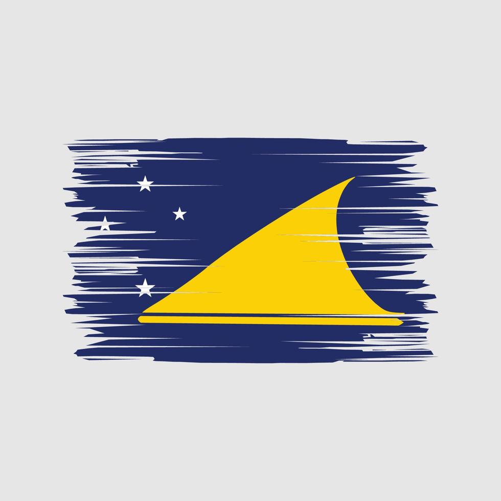 trazos de pincel de la bandera de tokelau. bandera nacional vector