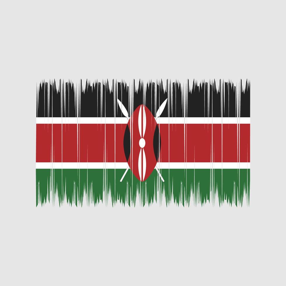 Kenya Flag Brush. National Flag vector