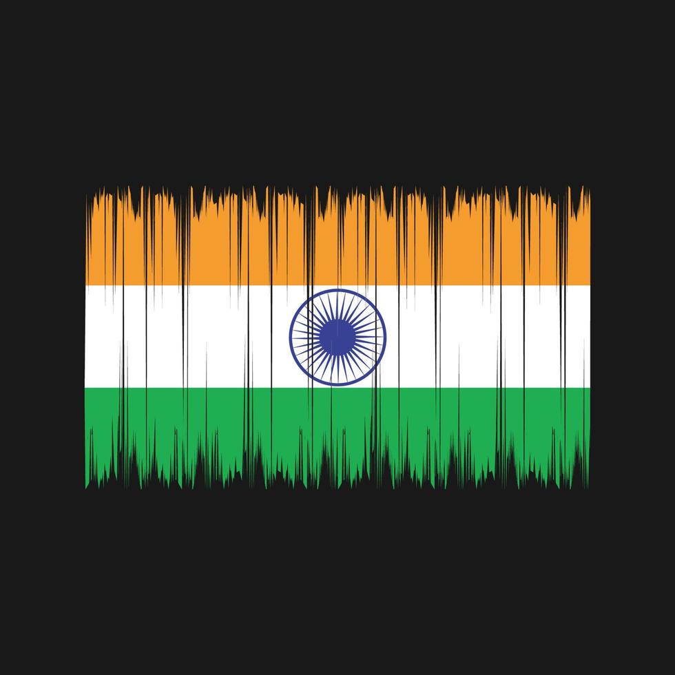 India Flag Brush. National Flag vector