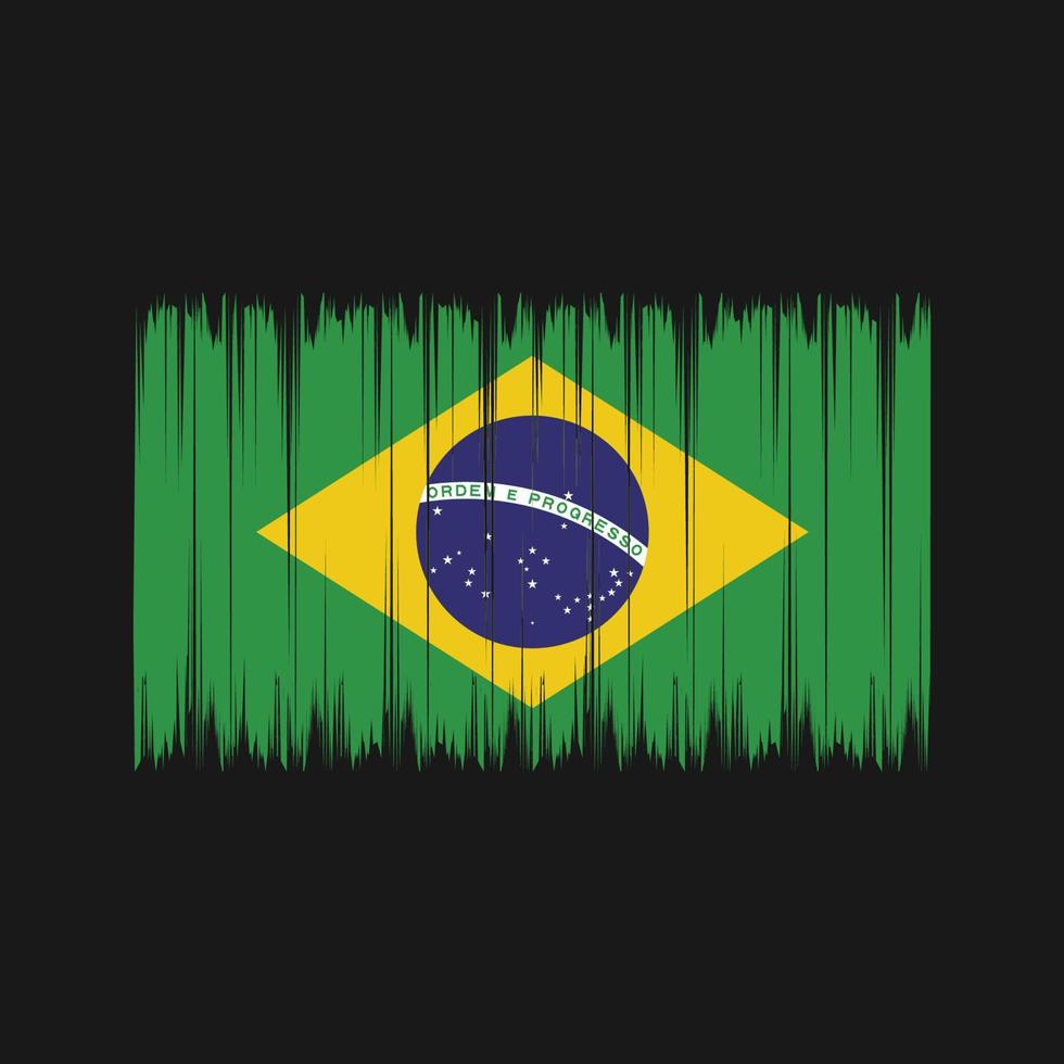 cepillo de bandera de brasil. bandera nacional vector