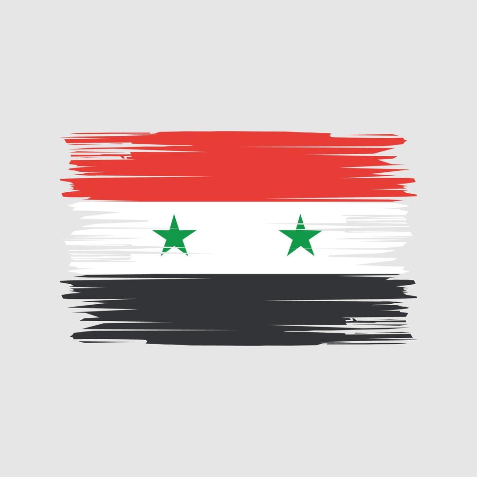 Syria Flag Brush Strokes. National Flag vector