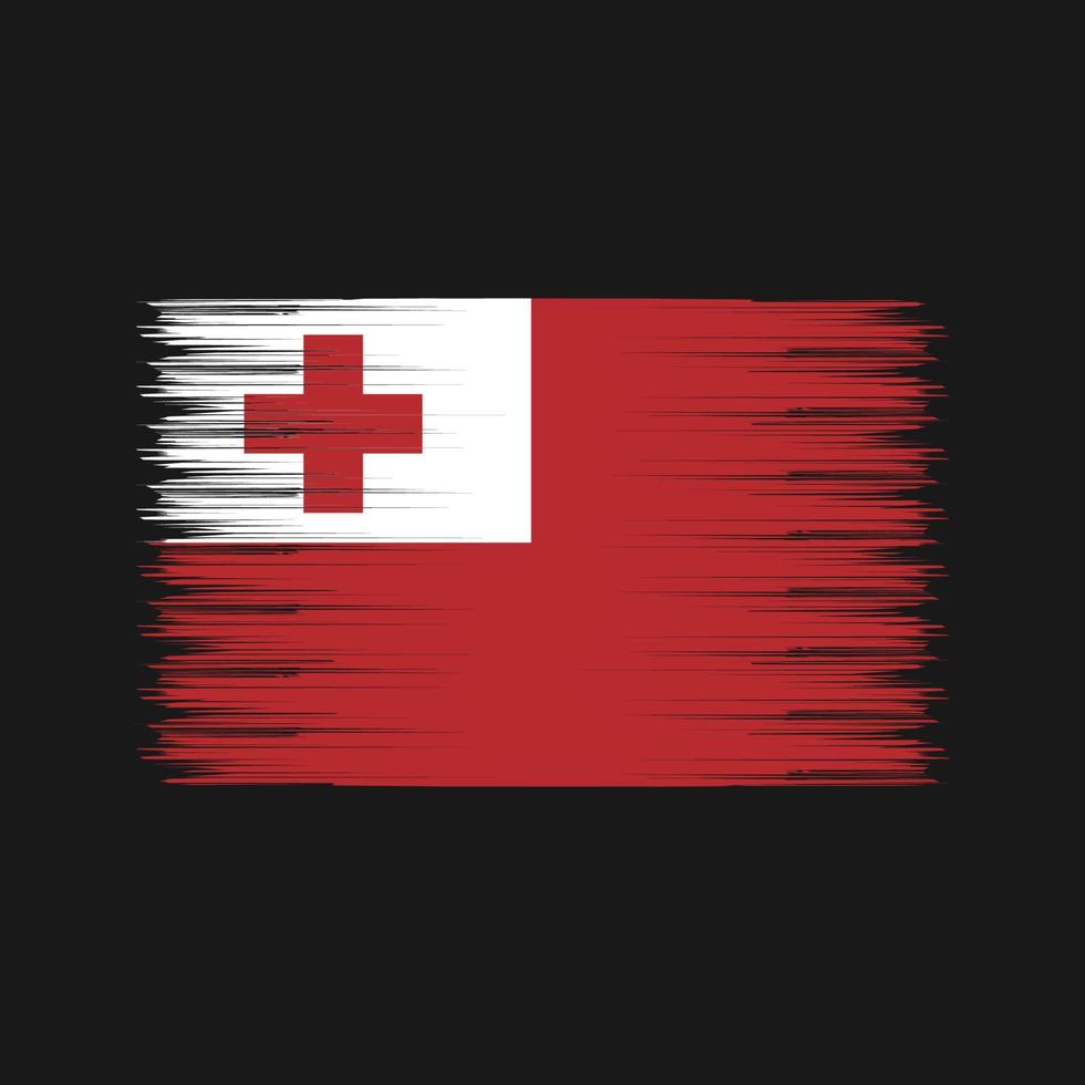 pincel de bandera de tonga. bandera nacional vector