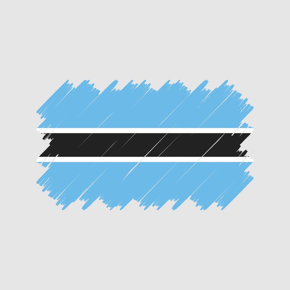 Botswana Flag Brush Vector. National Flag vector