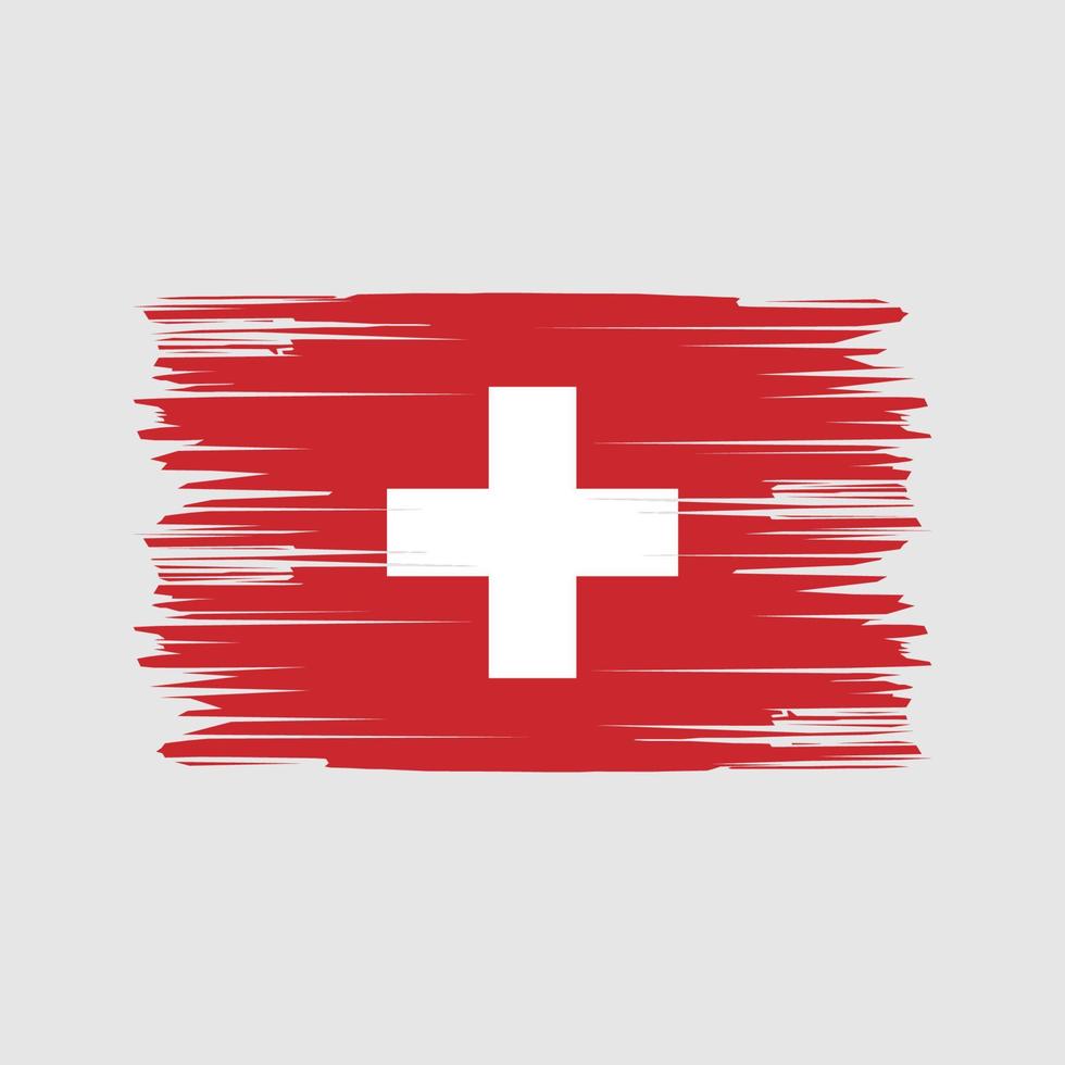 Switzerland Flag Brush Strokes. National Flag vector