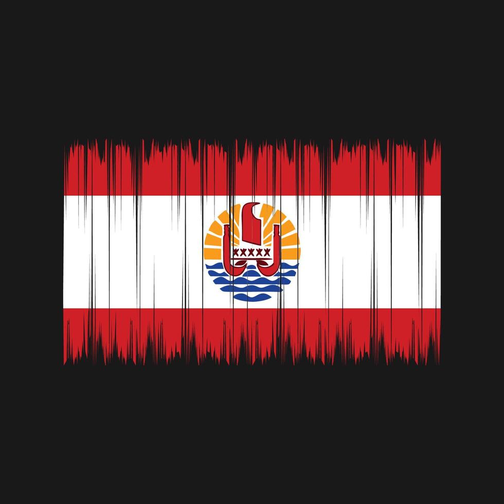 French Polynesia Flag Brush. National Flag vector