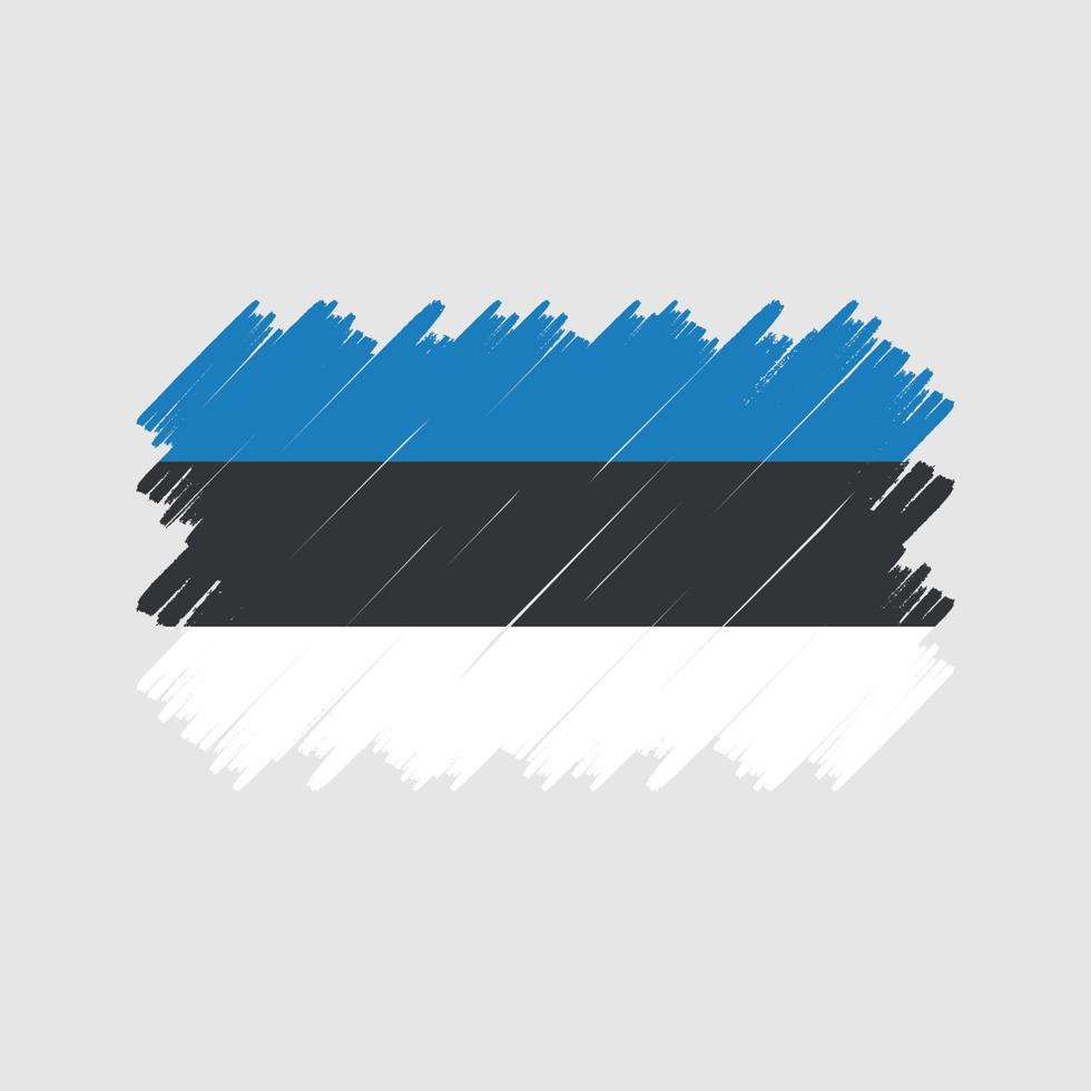 vector de pincel de bandera de estonia. bandera nacional