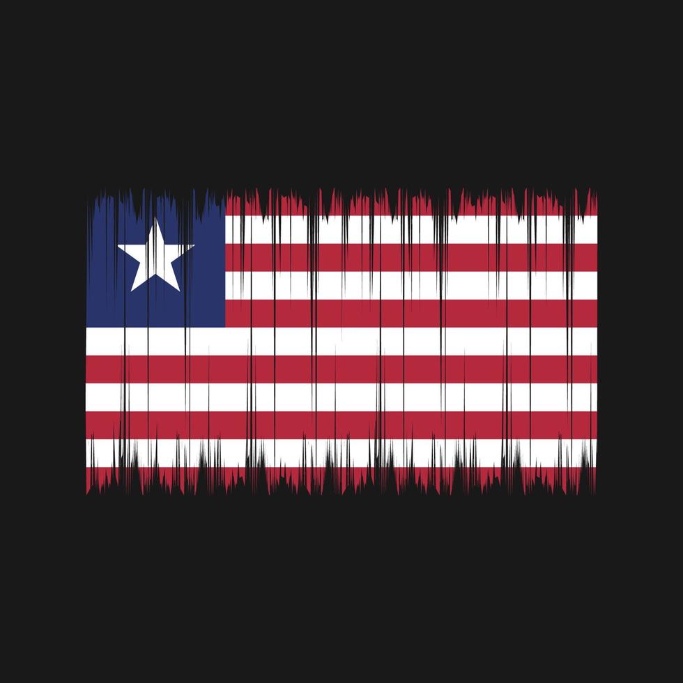 cepillo de la bandera de liberia. bandera nacional vector