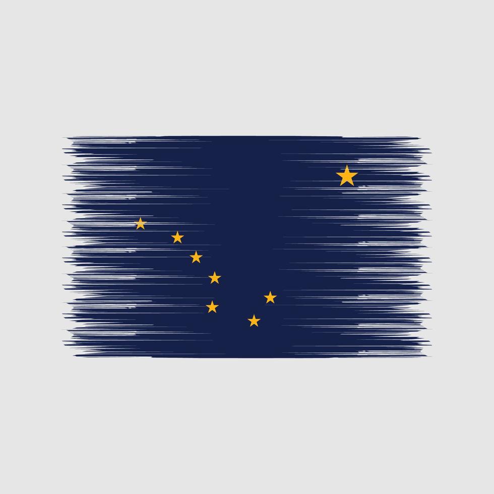 cepillo de bandera de alaska. bandera nacional vector