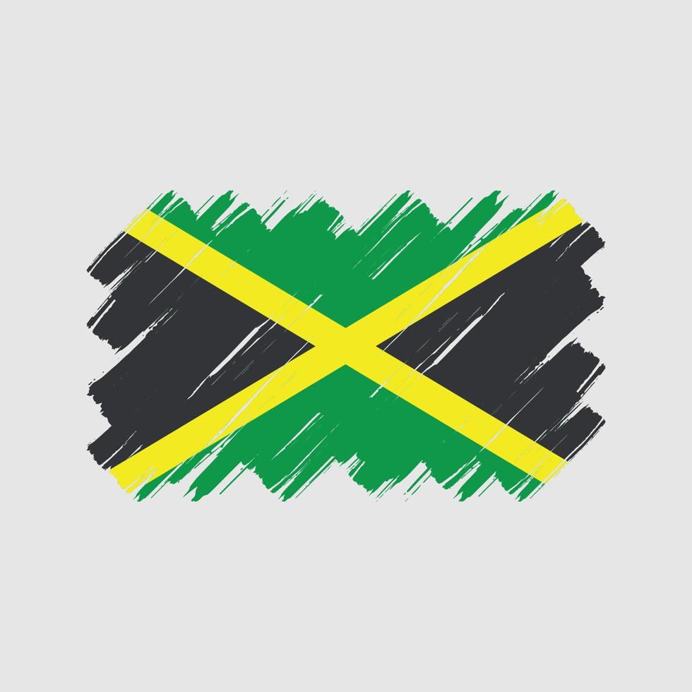 Jamaica Flag Brush Strokes. National Flag vector