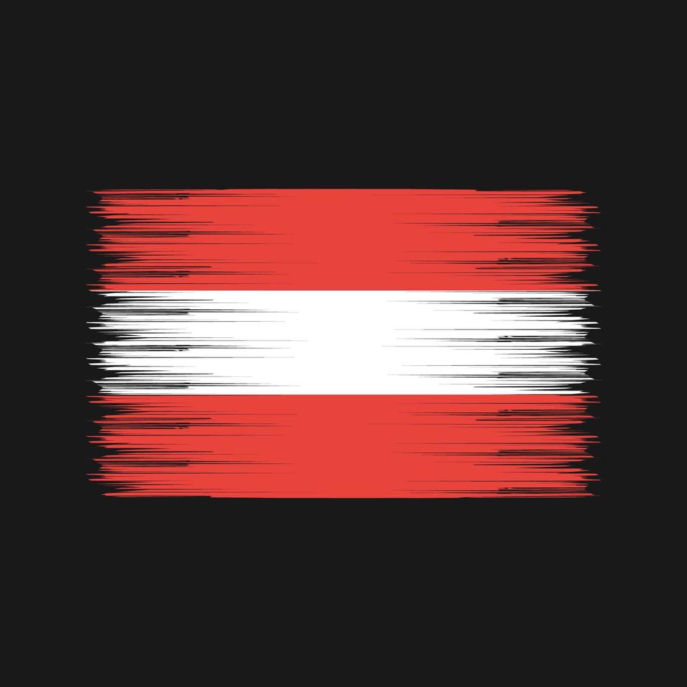 pincel de bandera de austria. bandera nacional vector