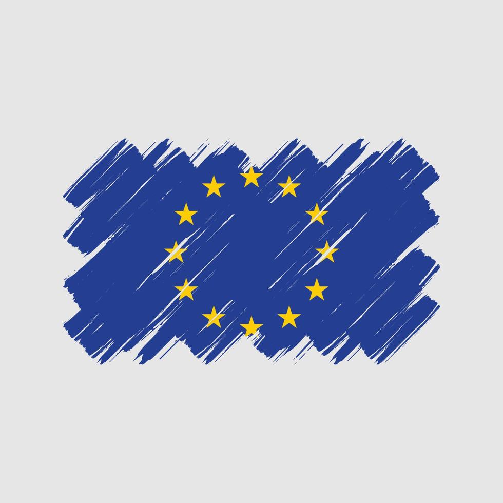 European Flag Brush Strokes. National Flag vector