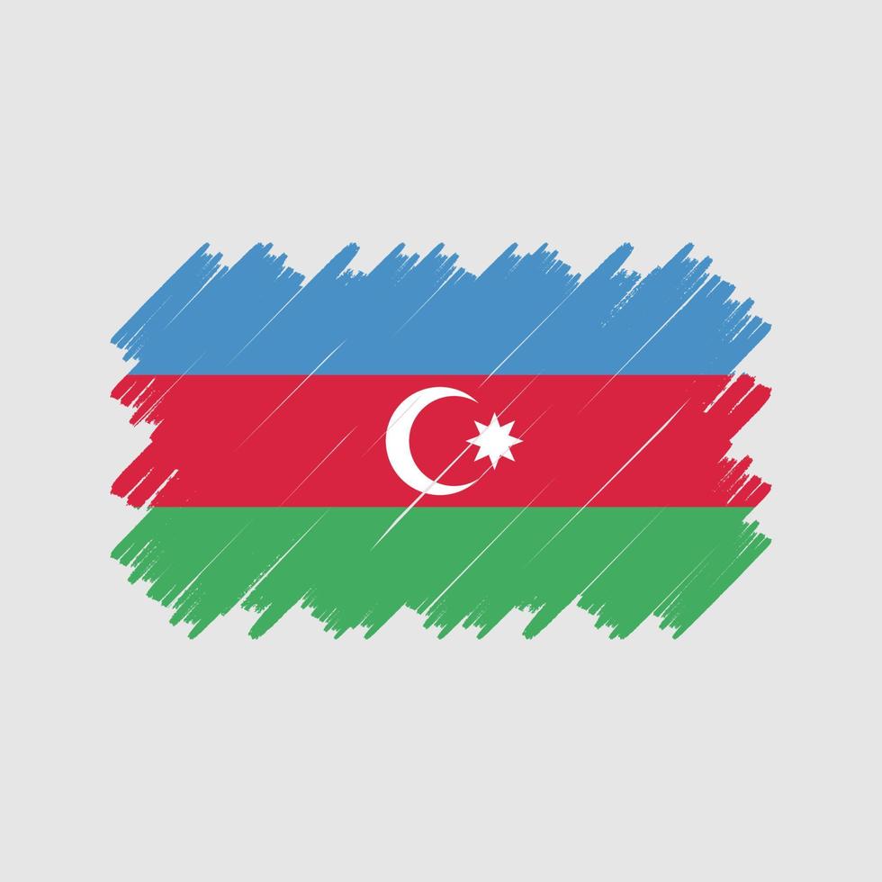Azerbaijan Flag Brush Vector. National Flag vector