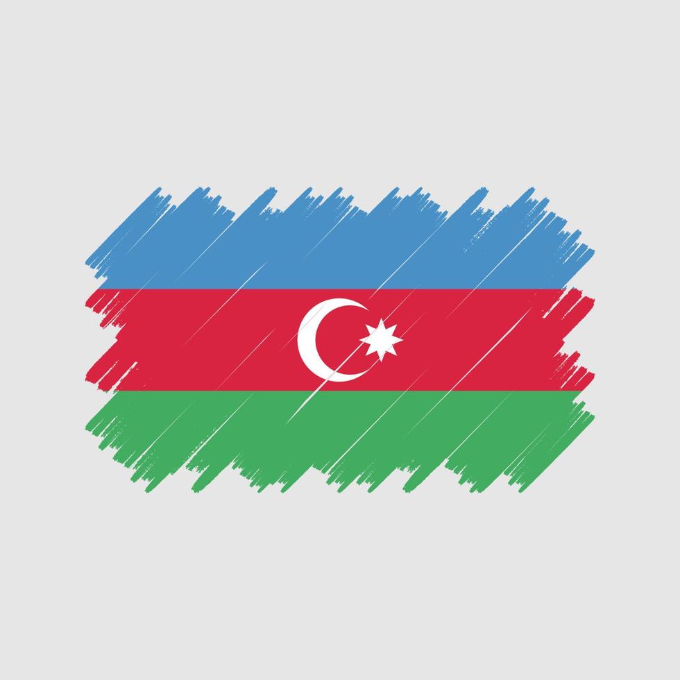 vector de pincel de bandera de azerbaiyán. bandera nacional