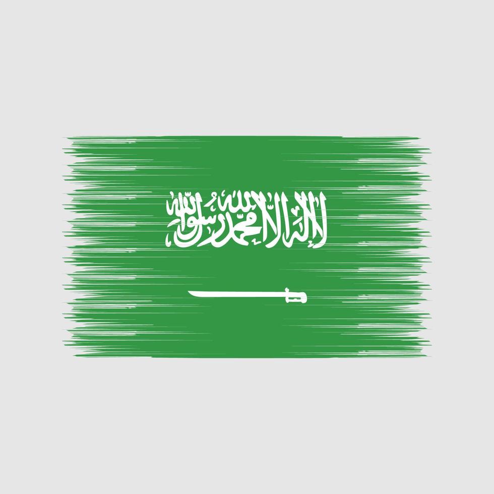 pincel de bandera de arabia saudita. bandera nacional vector