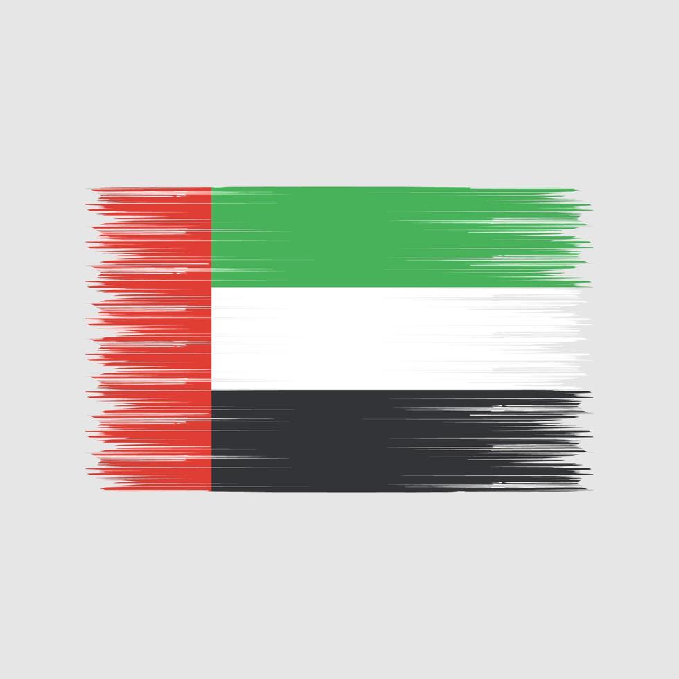 United Arab Emirates Flag Brush. National Flag vector