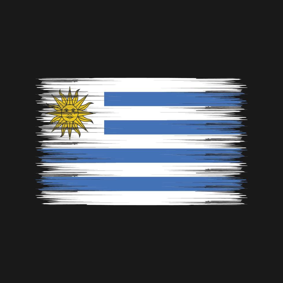 cepillo de la bandera de uruguay. bandera nacional vector