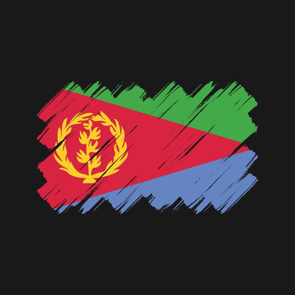 Eritrea Flag Brush Strokes. National Flag vector