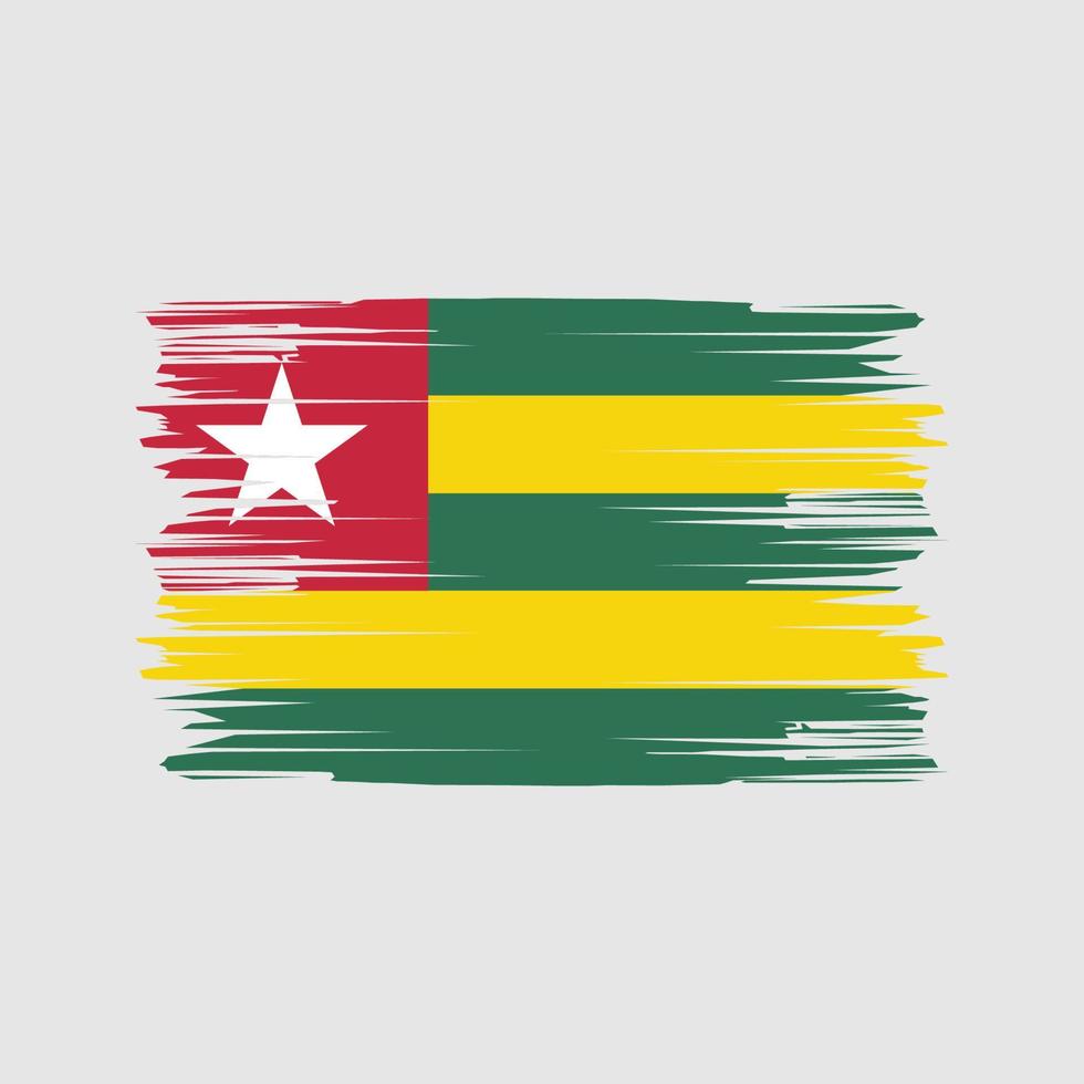 trazos de pincel de bandera togo. bandera nacional vector