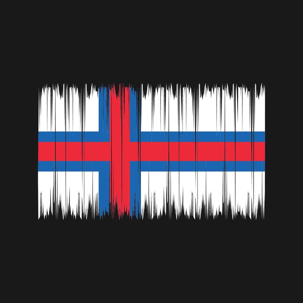 Faroe Islands Flag Brush. National Flag vector