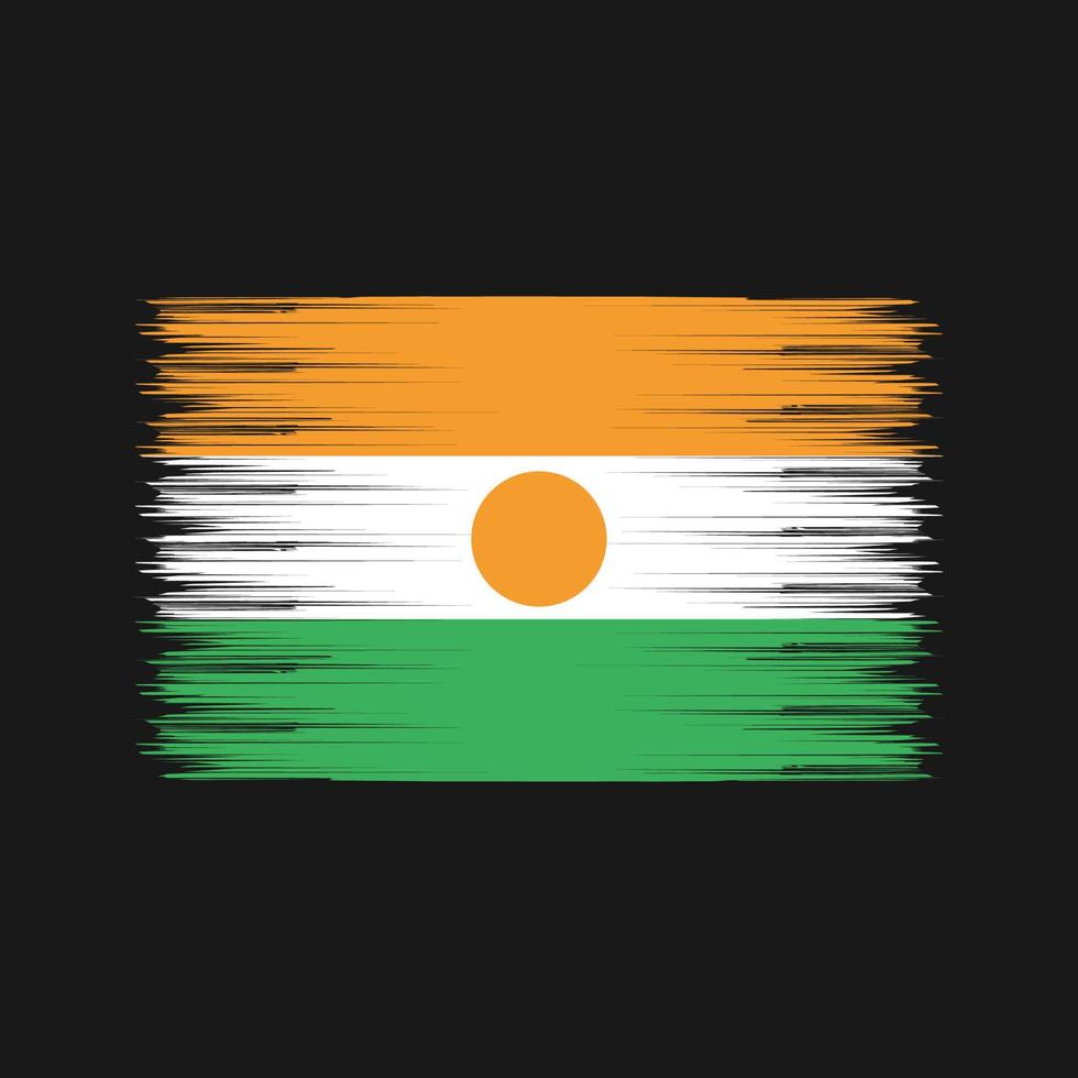 Niger Flag Brush. National Flag vector