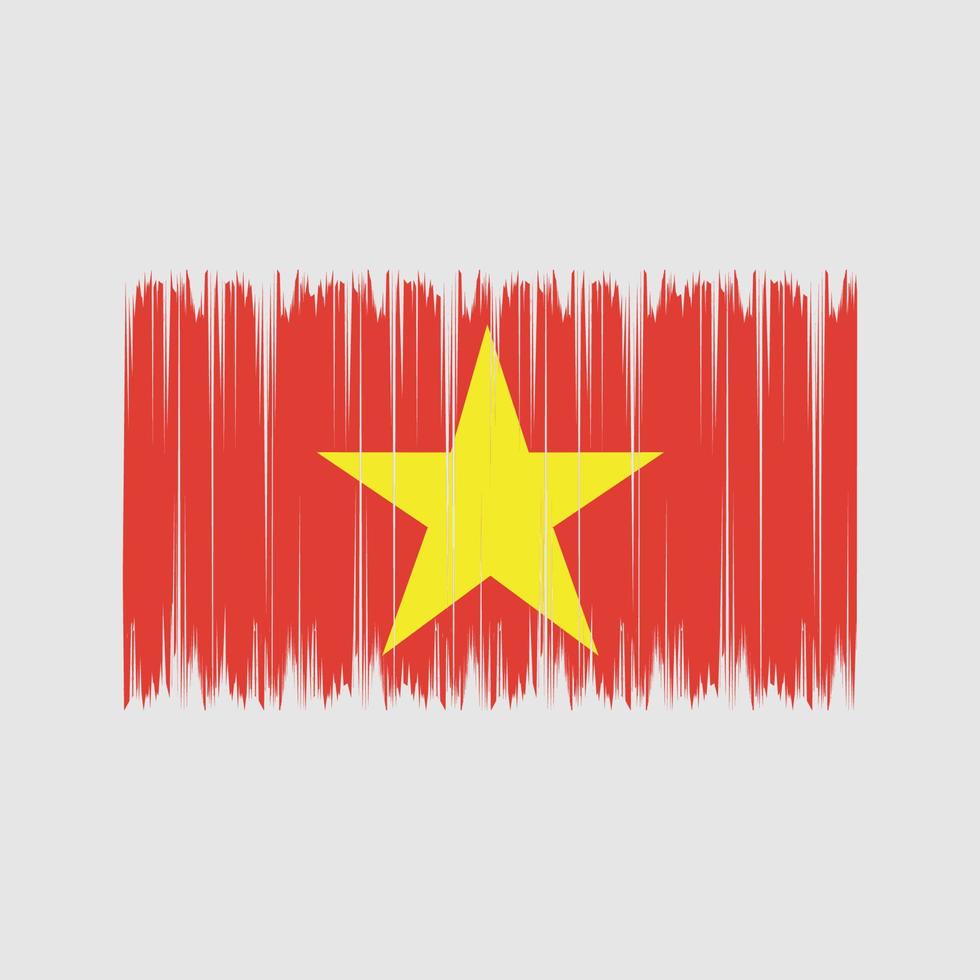 Vietnam Flag Brush. National Flag vector